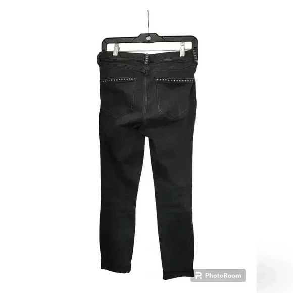 Free People black studded jeans - Picture 1 of 5